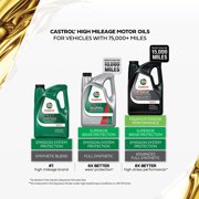 Castrol GTX Full Synthetic High Mileage 0W-20 Motor Oil, 5 Quarts