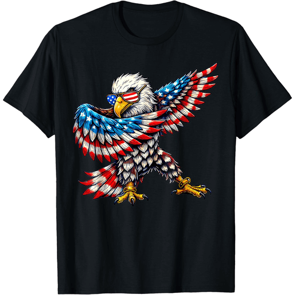 Bald Eagle USA Shirt Patriotic Tshirt American Flag 4th of July Gift for Men