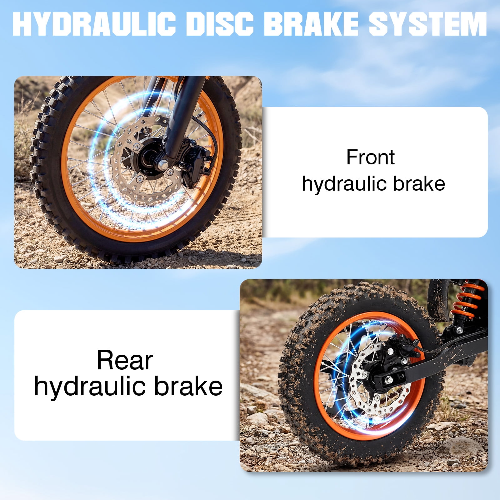 3000W Electric Dirt Bike for Adults 48V 21AH Motorcycle 35MPH Off-Road Vehicle High Carbon Steel Frame with Hydraulic Brakes UL2849