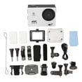 thumbnail image 1 of Action Camera 4K HD 98.4ft Waterproof 2.0 Inch Screen WiFi Underwater Sports Camera for Outdoor Diving Helmet White, 1 of 5