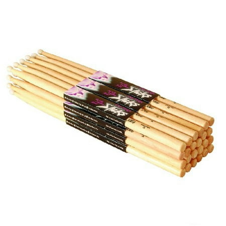 On Stage Maple 5B Nylon Tip Drumsticks 12 Pairs (Best Drumsticks For Rock)