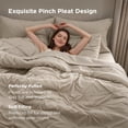 thumbnail image 3 of Juego de ropa de cama Bedsure Oversize Queen de 7 piezas, color beige, 3 of 9