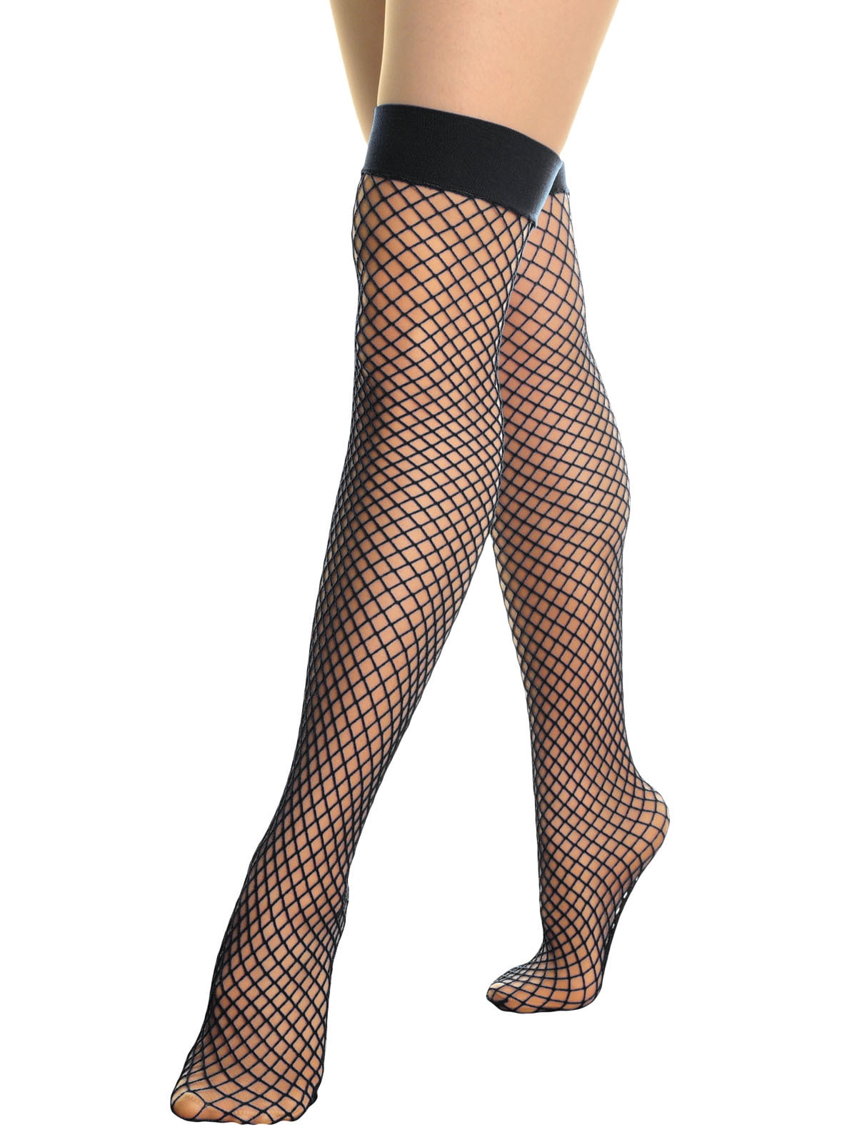 Badge mini diamond net thigh high main image 1