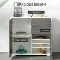 thumbnail image 4 of HOMCOM Buffet Bahut à Fini Lustré avec Tiroirs Armoire de Rangement de Cuisine, 4 of 10