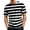 Black, variant on Mfakffe Men T Shirts Crewneck Striped T-Shirt Soft Elastic Tees Summer Beach Casual Tops