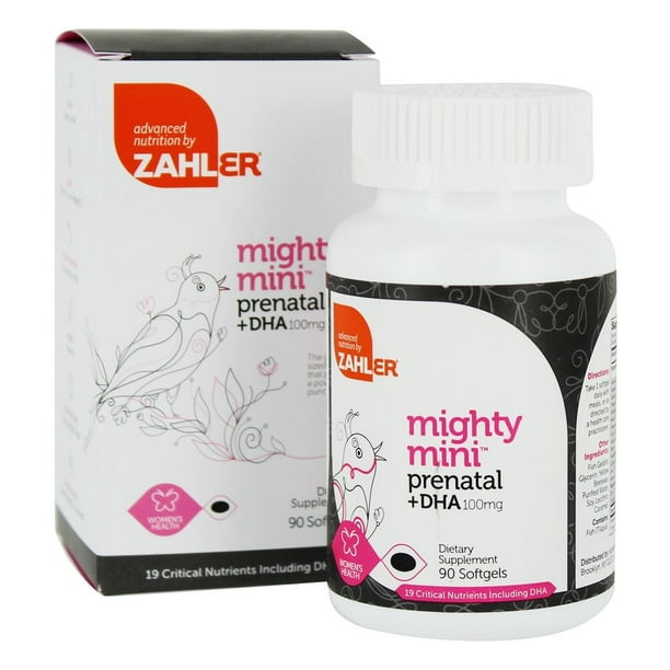 Zahler Mighty Mini Prenatal DHA, One a Day Complete Prenatal Vitamins