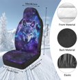 thumbnail image 7 of Uorisanigo Car Seat Cover Front Seats Only Full Set of 2, Flurry Purple Galaxy Wolf High Back Vehicle Front Seat Cover Universal Auto Interior Accessories Fit for Most Cars, 7 of 7