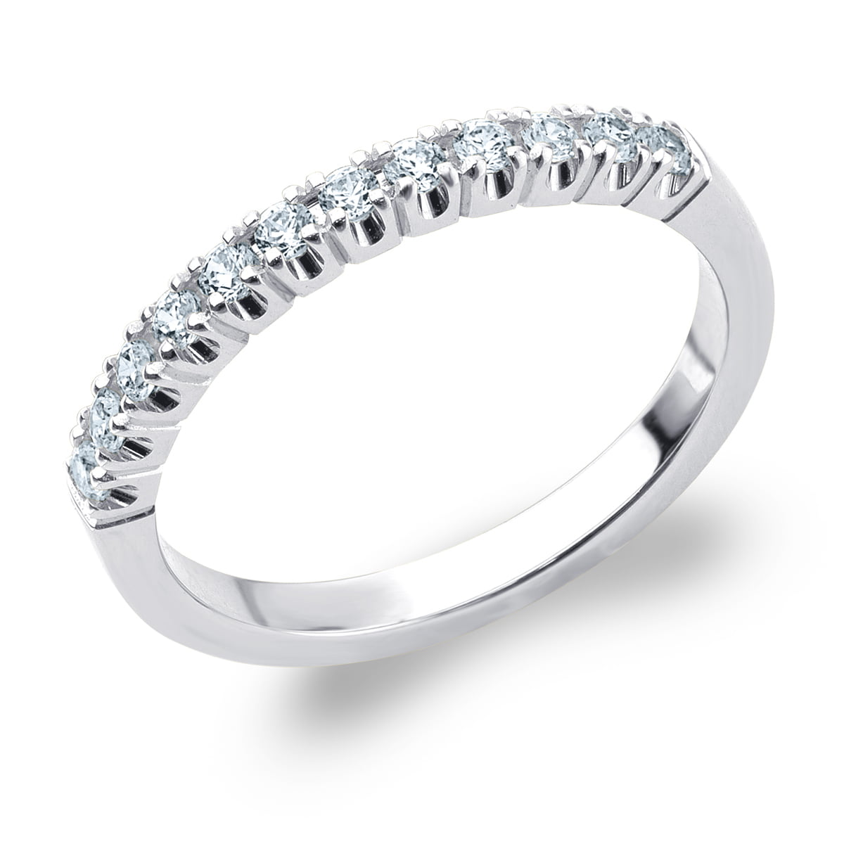 Details about    4 Ct Round Brilliant Cut Diamond Full Eternity Band Ring 14K White Gold Finish.