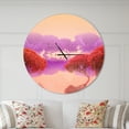 thumbnail image 2 of Designart 'Red and Purple Japanese Gardens ' Modern wall clock, 2 of 6