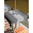 thumbnail image 2 of Outdoor Tablecloth with Umbrella Hole for Patio/Picnic/Party/Camping, Black Ombre Waterproof Table Cloth Square Cover Washable, Vintage Gray Gradient Stripes Geometric (54"x 54"), 2 of 9