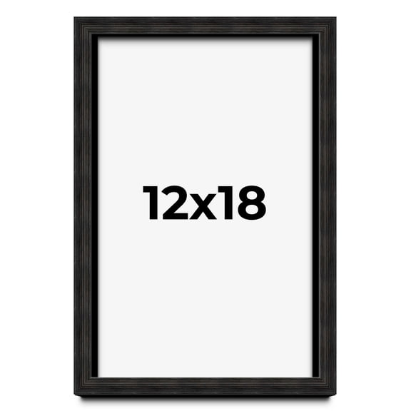 12x18 Shadow Box Black Rustic Barnwood Display Frame | 1.125 Inch Deep | 0.875 Inch Moulding Width