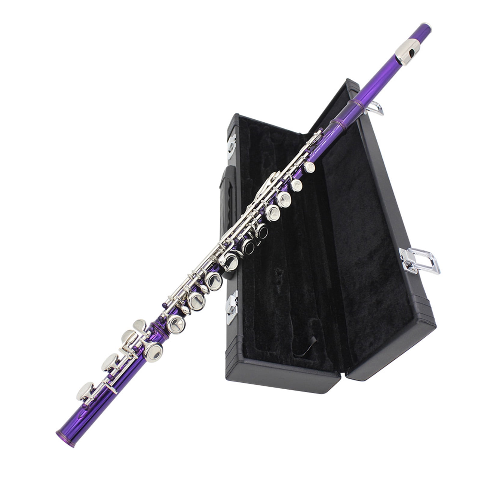 Professional 16 Hole Flute with E Key C Tone Closed Hole Flute With Bag Cleaning Cloth for Beginners Student