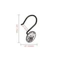 thumbnail image 6 of Utopia Alley  Shower Curtain Hooks for Bathroom, Rust Resistant Shower Curtain Hooks Rings,  Crystal Design, Set of 12 Black, 6 of 9