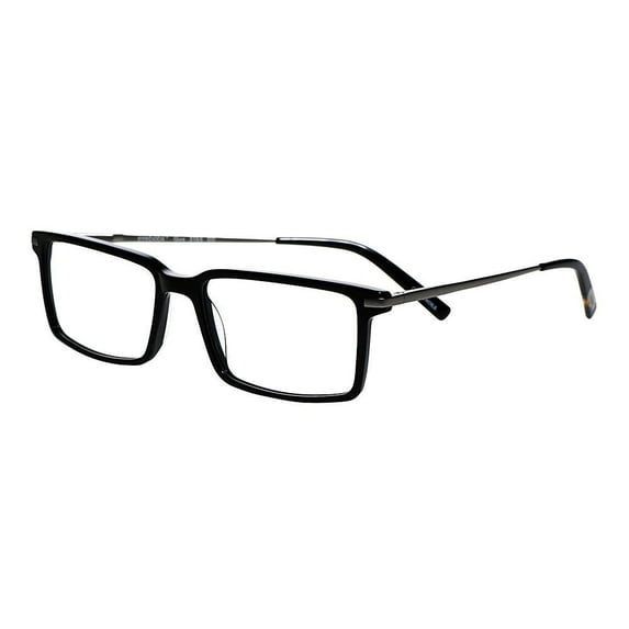 EYEBOBS-3155 GUS 00 Rectangle Reading Glasses Black Silver +2.00