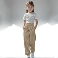 thumbnail image 6 of Girls Joggers Streetwear Casual Loose Elastic Waist Sweatpants with Drawstring Pants for Girls Size 3-14, 6 of 6