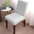 thumbnail image 3 of Burnt Orange Dining Chair Cover Set of 4,Stretch Chair Protectors Slipcover,Spandex Kitchen Chair Seat Back Cushion Slip Cover for Dining Room,Party,Hotel Geometric Minimalist, 3 of 6