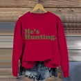 thumbnail image 3 of SIYUDAN Women Sweatshirt for Womens Long Sleeve Sweatshirt Pullover Sweatshirt Red Pullover Adult Sweatshirts Fall Womens Sweatshirts Cute Sweatshirt, 3 of 5