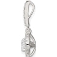 thumbnail image 2 of Sterling Silver Cz Halo Dangle Pendant Made In Thailand qp5165, 2 of 5