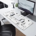 thumbnail image 2 of Long Mouse Pads for Desk,Minimalist Halloween Ghost Pattern Desk Mats on Top Of Desks, Desk Mouse Pad Extra Large with 3mm Non-Slip Base and Stitched Edge for Gaming,Office,Work,Home 31.5x11.8in, 2 of 5
