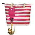 thumbnail image 1 of Wosthever Bolsa de vino de playa, bolsa de playa, bolsa de aislamiento térmico portátil para exteriores, bolsa enfriadora de vino, bolsa de Deportes acuáticos Bolsa roja + forro, 1 of 6