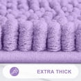 thumbnail image 4 of Chenille Striped Bathroom Rugs 36x24, Extra Thick and Absorbent Bath Rugs, Non-Slip Soft Plush Shaggy Bath Carpet, Machine Wash Dry, Bath Mats for Bathroom, Purple, 4 of 16