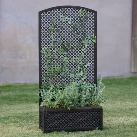 Large Garden Trellis Planter - Coral Coast Guthrie Metal Decorative Planter with Trellis