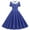 Dark Blue, variant on Women's 50s Retro Polka Dot Swing Party Dress A-Line Short Sleeve Turn down Collared Maxi Dresses Rockabilly Wedding Casual Dress Yellow M