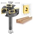 thumbnail image 2 of 4 Flutes TiAlN Coating Spoilboard Surfacing Router Bit Slab Flattening Router Bit with 25.4mm/31.75mm/34.9mm/38.1mm Cutting Diameter, 2 of 8
