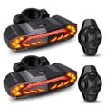 thumbnail image 1 of WSDCAM 2 Pack Bike Tail Light with Turn Signals and Brake Light Bike Horn Alarm with Remote,Smart Auto on/off Rechargeable Waterproof Rear Bike Light, 1 of 7