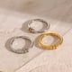 thumbnail image 2 of Stainless Steel Geometric Plain Ring for Women Gold Titanium Electroplated Jewelry, 2 of 4