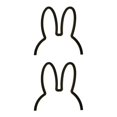 thumbnail image 1 of relayinert Rabbit Nightlight LED Lamp USB for Children s Room Cute and Decorative Black 29x30cm 2Set, 1 of 6
