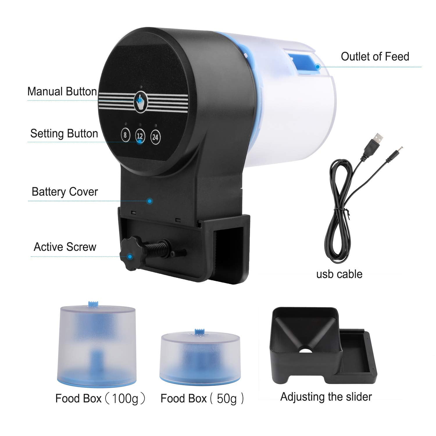 Reactionnx Automatic Fish Feeder,Aquarium Tank Timer Feeder Vacation