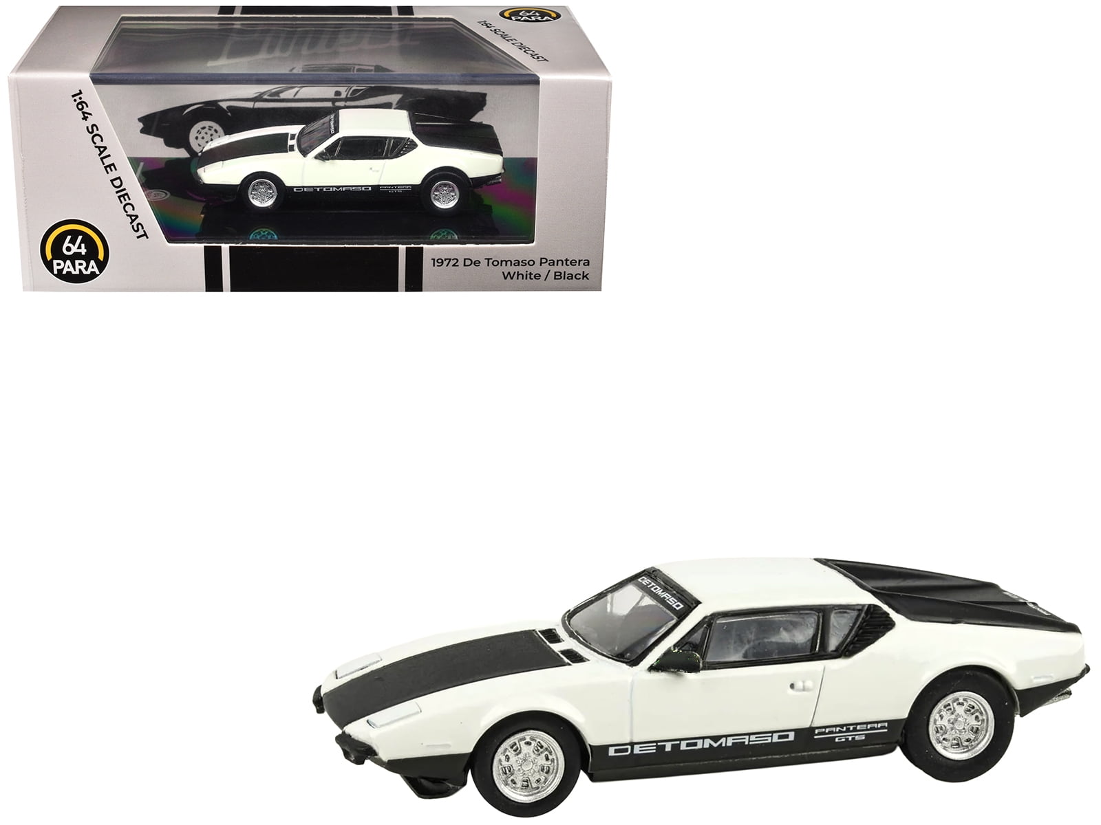 1972 De Tomaso Pantera Yellow 1/64 Diecast Model Car by Paragon