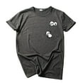 thumbnail image 2 of T-shirts d'Été Grande Taille pour Femmes Mode Col Rond Décontracté Manches Courtes Mignon Imprimé Chemises Haut Blouses Col en V T-Shirt Femme en Liquidation, 2 of 4