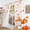 thumbnail image 3 of Fall Curtains for Living Room, Length Rod Pocket Thanksgiving Curtian Panels, Autumn Falling Maple Leaves Window Drapes for Bedroom Dining Room Drapes 53"W x 84"L (Pack of 2), 3 of 6