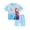 Blue, variant on Moana Girls Outfit Sets Graphic Tee Oversize Cotton Top and Leggings Flora Bike Shorts 2-Piece Set Baby Toddlers 2T