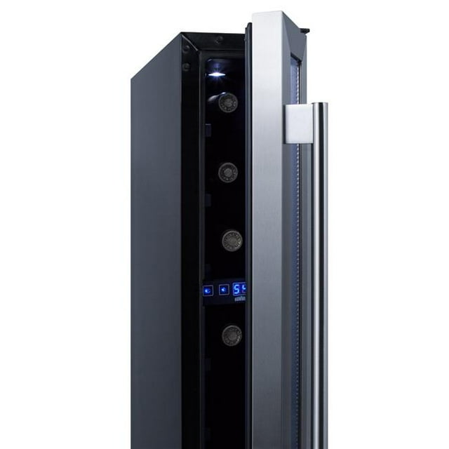 Summit Appliances SWC007 Cellier à Vin Intégré sous Comptoir de 6 Po de Large, Conforme ADA, avec Thermostat Numérique et Éclairage DEL