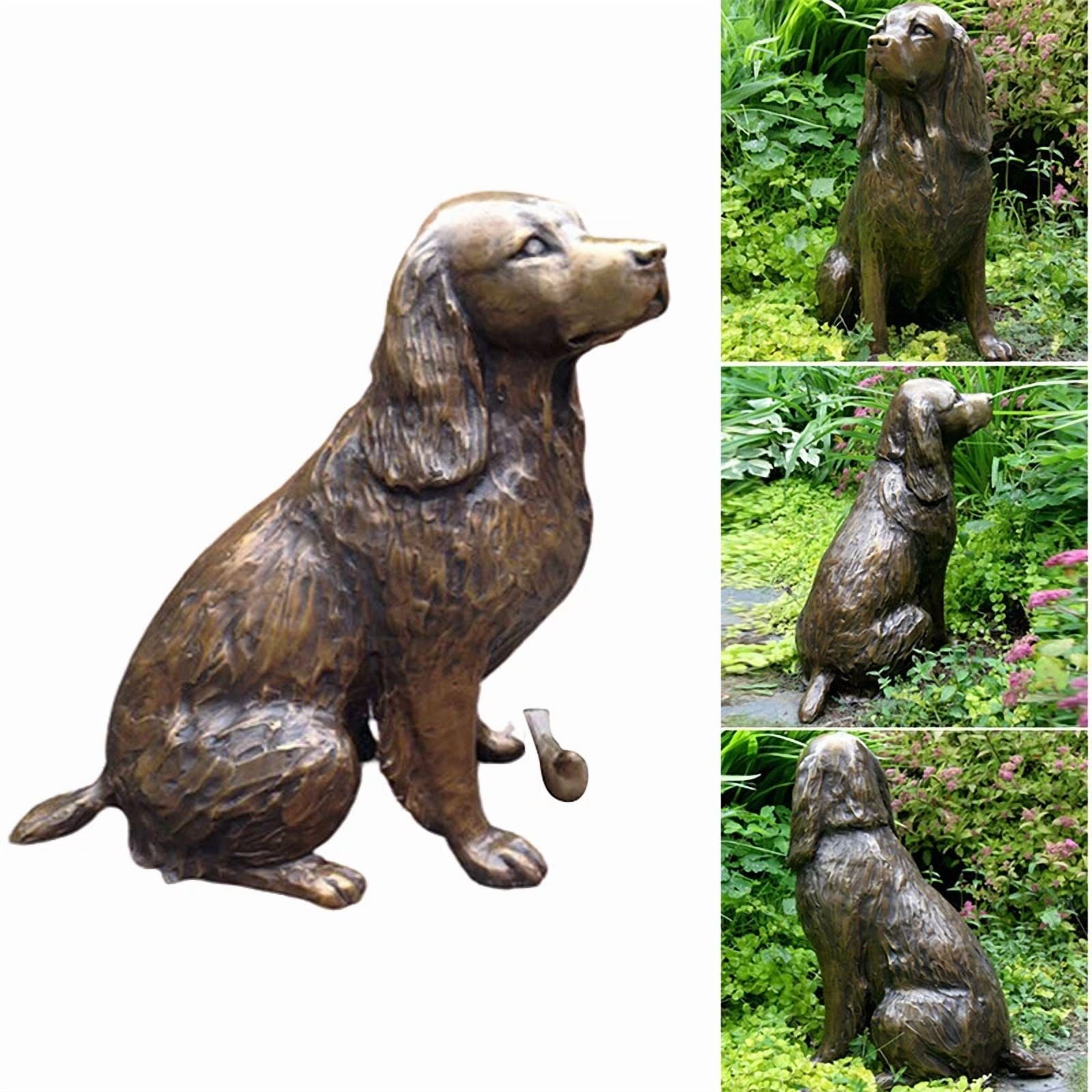 PURELY- Springer Spaniel Statue Garden Resin Animal Dog Sculpture Yard Lawn Decoration