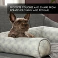 thumbnail image 4 of NICOLE MILLER NEW YORK PET Kendall Fluted Geo Cozy Couch Protector Pet Bed, Cozy & Calming, Water Repellent, Non-Slip Bottom, Machine Washable, Grey, Large 40"x23"x4", 4 of 12