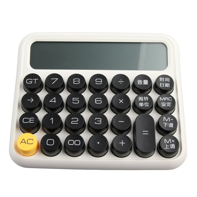 Big Button Calculator, Silp Proof LCD Display Handheld Calculator with Battery for Everyday Life and Basic Office Work