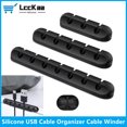 thumbnail image 2 of LccKaa Cable Holder Clips Cable Management Cord Organizer Clips Silicone for USB Charging Cable Mouse Cable Wire PC Office Home Cable organizer, 2 of 6