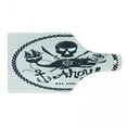 thumbnail image 1 of Anchor Cutting Board, Vintage Style Nautical Pirate Skull and Whale Design Ship Marine Image, Decorative Tempered Glass Cutting and Serving Board, Wine Bottle Shape, Dark Blue White, by Ambesonne, 1 of 1