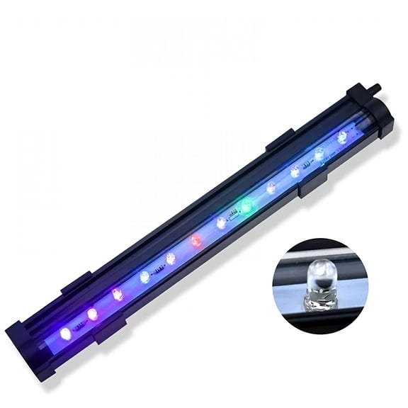 HIBIBUD 2026 New Led Aquarium Light, 2.5W Fish Tank Light Underwater Light Submersible Crystal Glass Lights, 21 Led Beads 12 Colors 19 Modes Brightness Adjustable Memory Function Ip68 Waterproof
