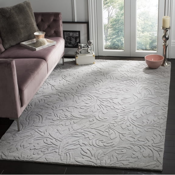 Safavieh Impressions Emmalyn Floral Wool Area Rug, Gray, 7'6" x 9'6"
