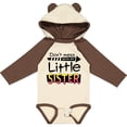 thumbnail image 3 of Inktastic Don't Mess with my Little Sister Boys or Girls Long Sleeve Baby Bodysuit, 3 of 5