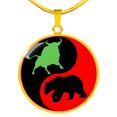 thumbnail image 1 of Yin Yang Trader Circle Necklace Stainless Steel or 18k Gold 18, 1 of 7