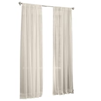 LA Linen VoileDrap-118X96-Ivory Sheer Voile Drape Panel, Ivory - 118 x 96 in.
