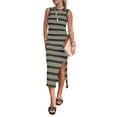 thumbnail image 1 of Vestido PRETTYGARDEN XXL Verde Militar Midi Sin Mangas, 1 of 5