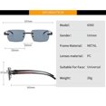 thumbnail image 3 of Sunglasses Colorful Leopard Head Decorative Frameless Small Square Sunglasses Retro Trend Personalized Sunglasses, 3 of 5