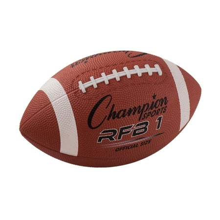 - Champion Sport Official Size Rubber Football With Raised Laces